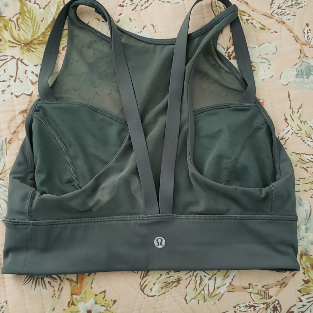 Lululemon olive green sports bra